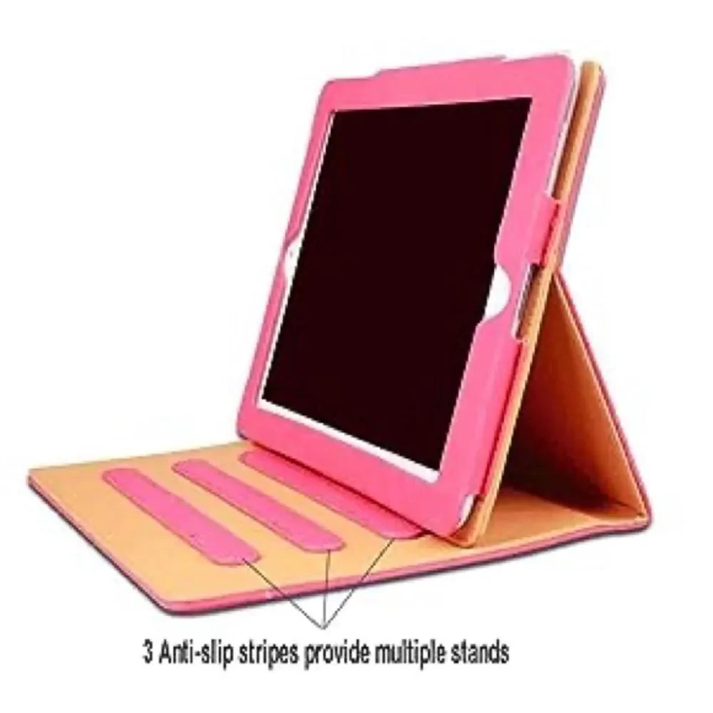 Kirstal Cases Green Leather Multiangle Viewing Stand Smart Cover with Pocket